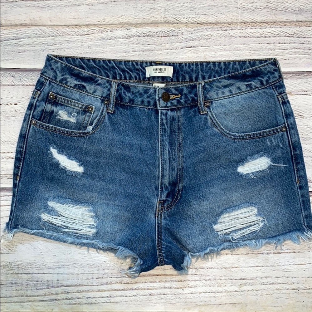 Forever 21 High Waist Denim Shorts